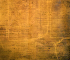 Residue of Residue I, light box, used 200 mesh screen, collected dream notes, 2009